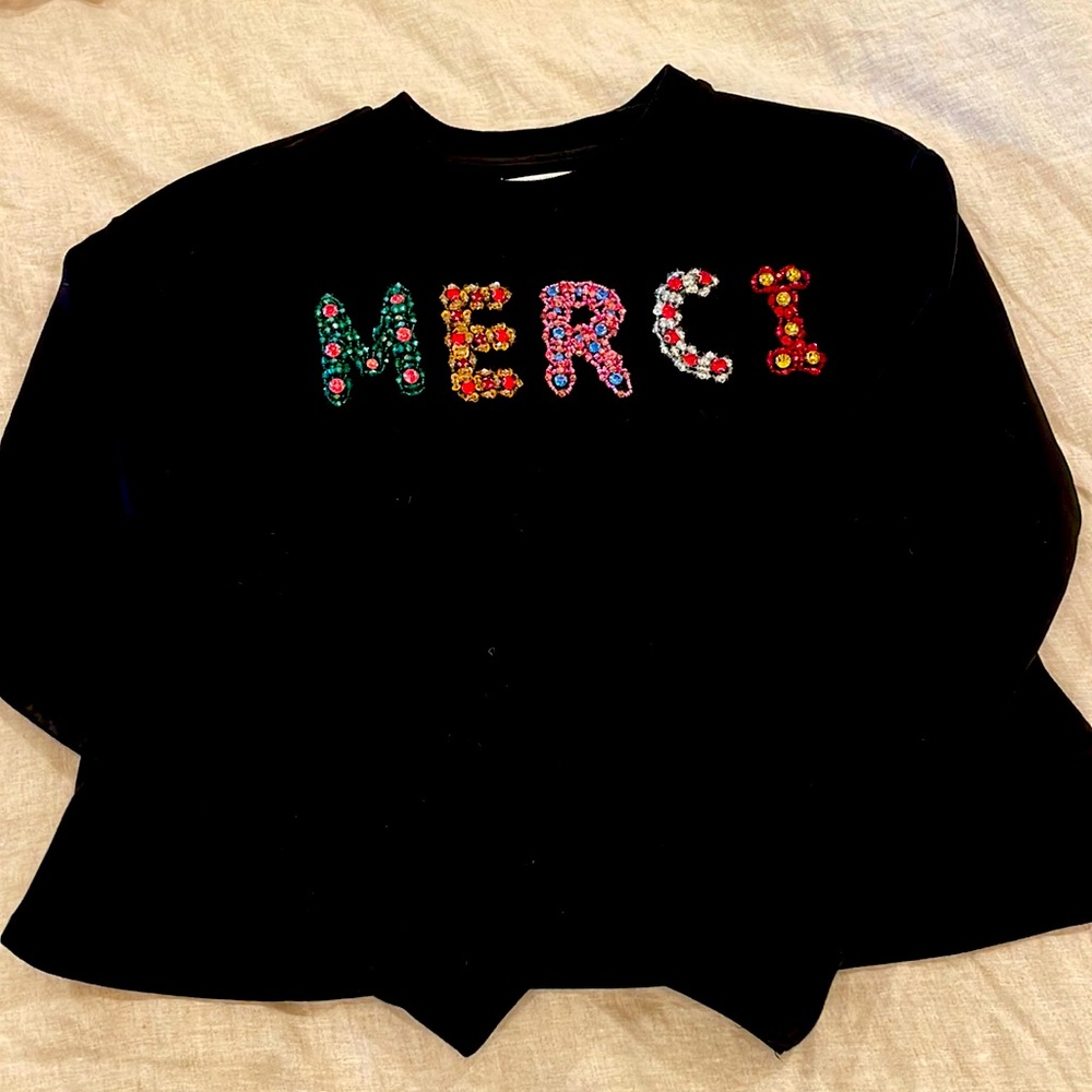Grey Lab XS Merci black sweatshirt